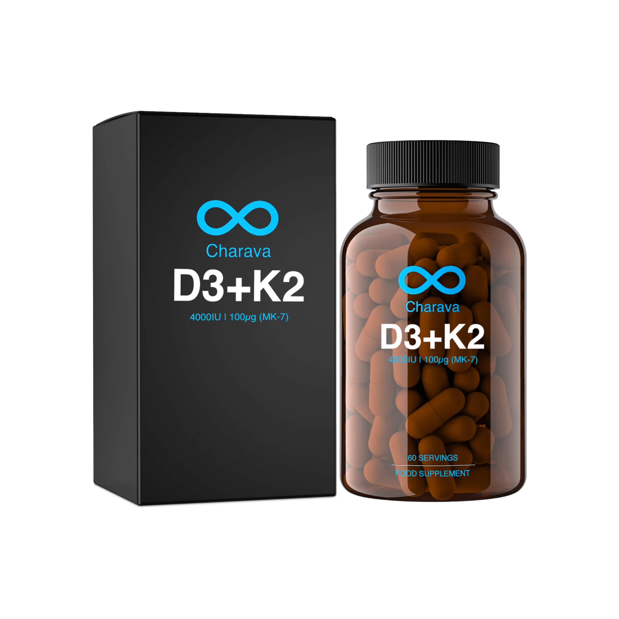 Charava Vitamin D3 (4000IU) + K2 (MK - 7) - Charava UK